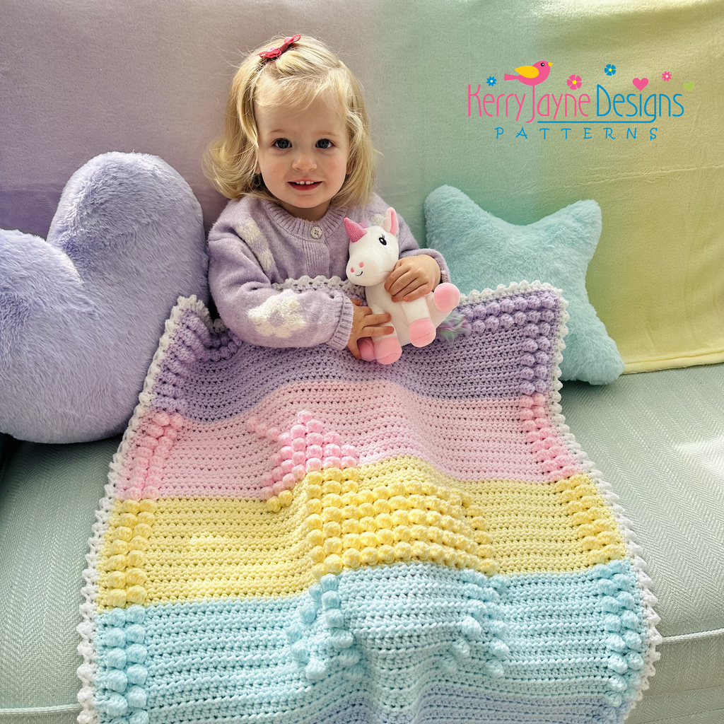 Pink Crochet Unicorn Lovey DMC Handmade Crochet Knit Unicorn Round