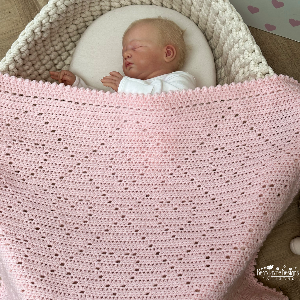 Sweetheart Blanket Crochet Pattern UK Kerry Jayne Designs Ltd