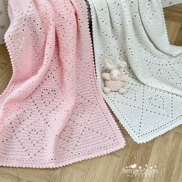 Sweetheart Blanket Crochet Pattern UK Kerry Jayne Designs Ltd
