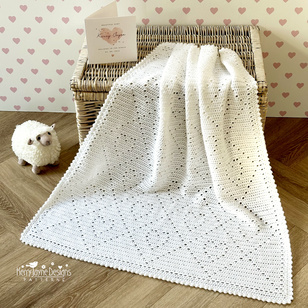 Sweetheart Blanket Crochet Pattern USA – Kerry Jayne Designs Ltd