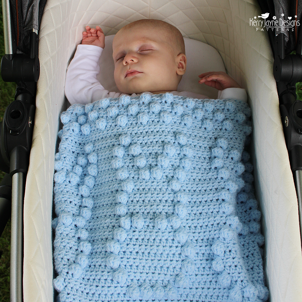 Bobbles and Bunnies Blanket Crochet Pattern UK – Kerry Jayne