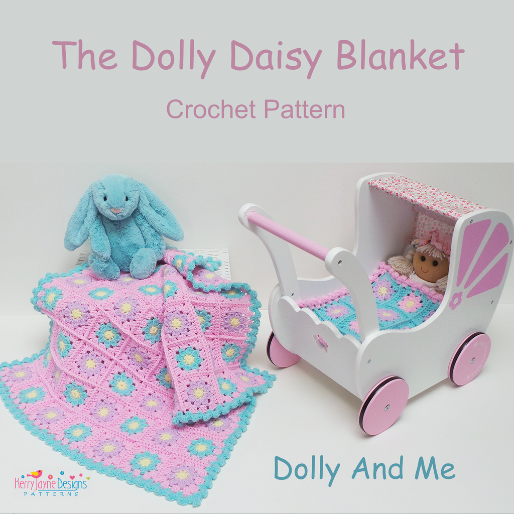 Dolly Daisy Blanket Crochet Pattern UK – Kerry Jayne Designs Ltd