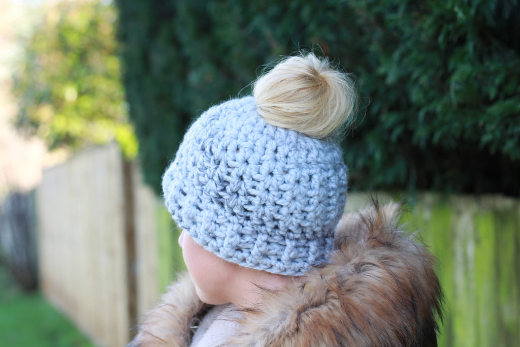 Beanie Crochet Pattern Ponytail Beanie Hat Knitting Pattern Free