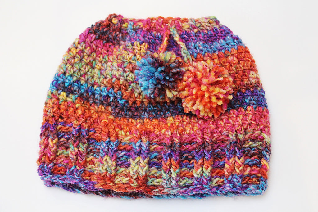 Magic Bun Hat Messy Bun Hat Crochet Pattern USA – Kerry Jayne