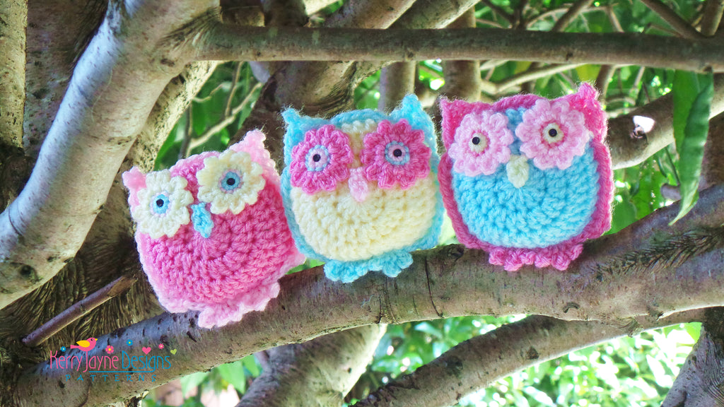 Owl Basket and Bunting Crochet Pattern UK Kerry Jayne Designs Ltd