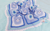 Crochet blanket with bears
