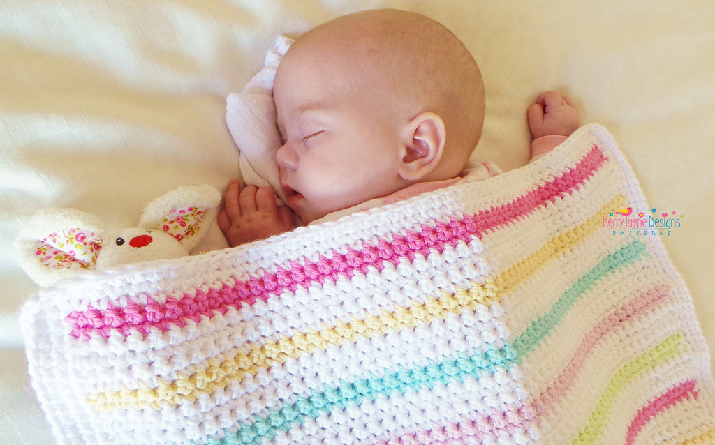 Beginners Baby Blanket Pattern UK Kerry Jayne Designs Ltd