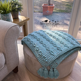 Bobble Twist Blanket and Throw Crochet Pattern UK