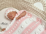 Daisy Blanket and Hat Crochet Pattern USA