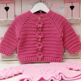Pink crochet cardigan pattern