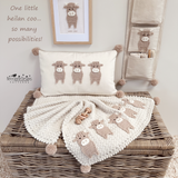 Five Little Heilan Coos – Highland Cow Baby Blanket Crochet Pattern