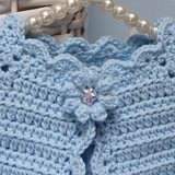 Crochet flower button 