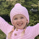 Little Companion Baby Hat Crochet Pattern – DK Newborn to Toddler – UK and USA
