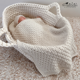 Basket weave crochet baby blanket 