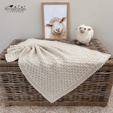 Basket weave stitch baby blanket crochet pattern by Kerry Jayne designs 