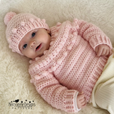Pink baby jumper crochet pattern