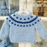 Blue baby sweater pattern