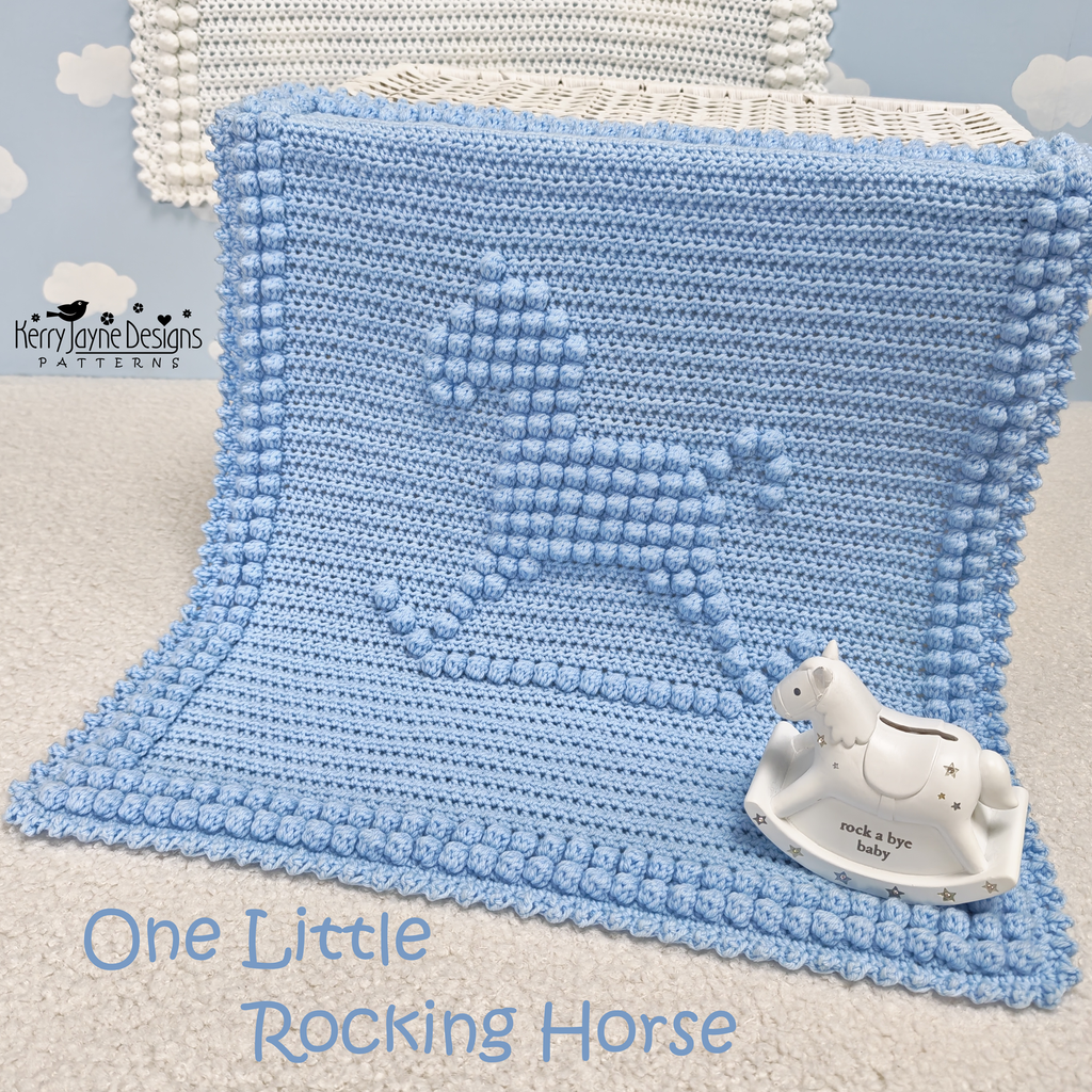 Rocking Horse Blanket Crochet Pattern USA – Kerry Jayne Designs Ltd