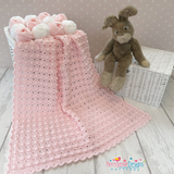 Pink baby blanket crochet pattern