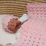 Peek-a-boo baby blanket pattern