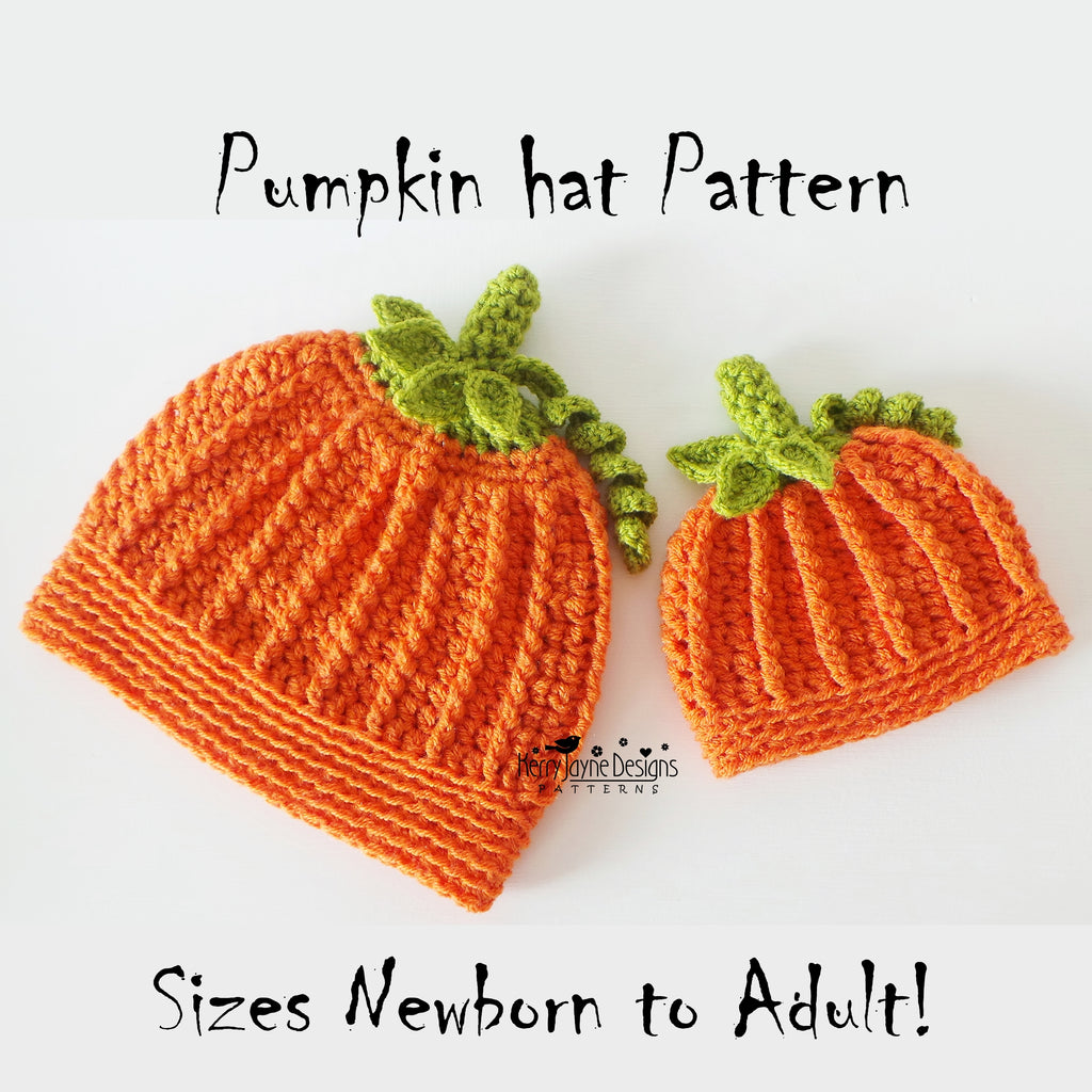Pumpkin Hat Crochet pattern UK – Kerry Jayne Designs Ltd