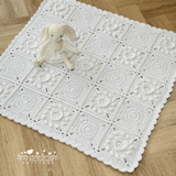 Baby blanket with hearts on