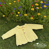 A yellow crochet cardigan 