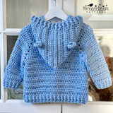 A Baby Hoodie on a hanger