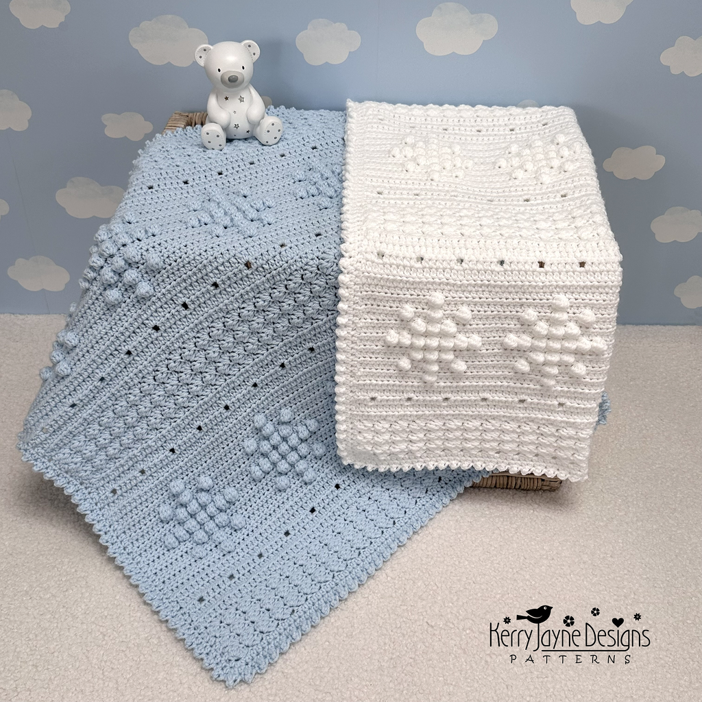Snowflake Sampler Baby Blanket and Throw Crochet Pattern USA – Kerry ...