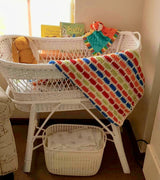 Rainbow Bricks Baby Blanket Crochet Pattern USA