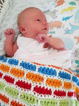 Rainbow Bricks Baby Blanket Crochet Pattern USA