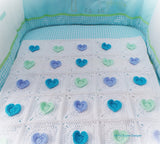 Crochet heart afghan pattern
