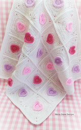 Heart baby blanket pattern