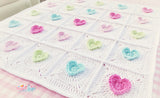 Heart blanket crochet pattern