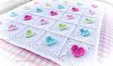 Heart crochet blanket Pattern