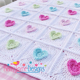 Heart blanket crochet pattern