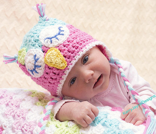 Baby Owl Hat Crochet Pattern UK