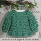 Bobble Sleeves Jumper with heart
