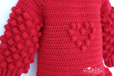 Bobble Love Jumper Crochet Pattern USA