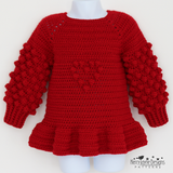 Bobble Sleeves Jumper Crochet Pattern