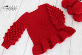 Bobble sleeves sweater pattern