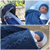 Bobble Twist Blanket and Throw Crochet Pattern USA