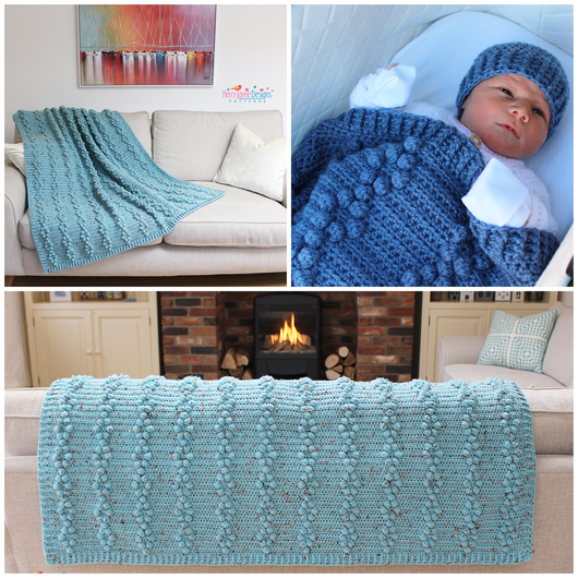 Bobble baby blanket knitting pattern hot sale