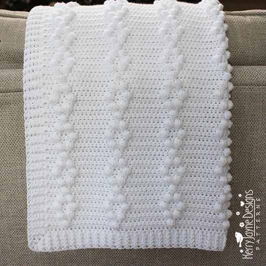Bobble Twist Blanket and Throw Crochet Pattern UK Kerry Jayne Designs Ltd