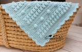 Shell stitch border blanket