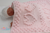 Bobble and Hearts blanket