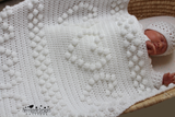 Bobble stitch baby blanket