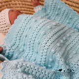 Puff stitch baby blanket 