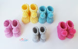 Baby booties crochet pattern