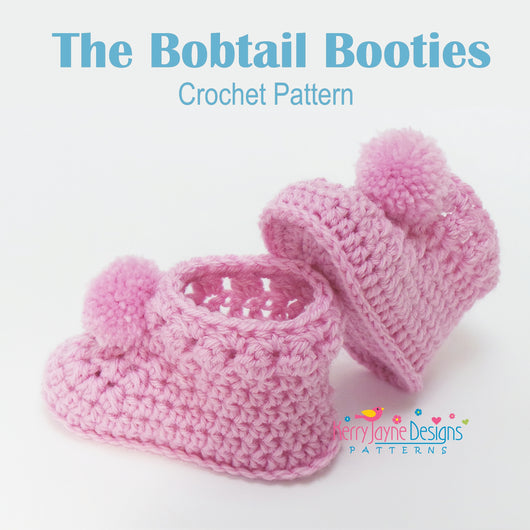 Bobtail booties crochet pattern